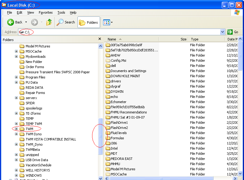 Copy TWM files from a laptop